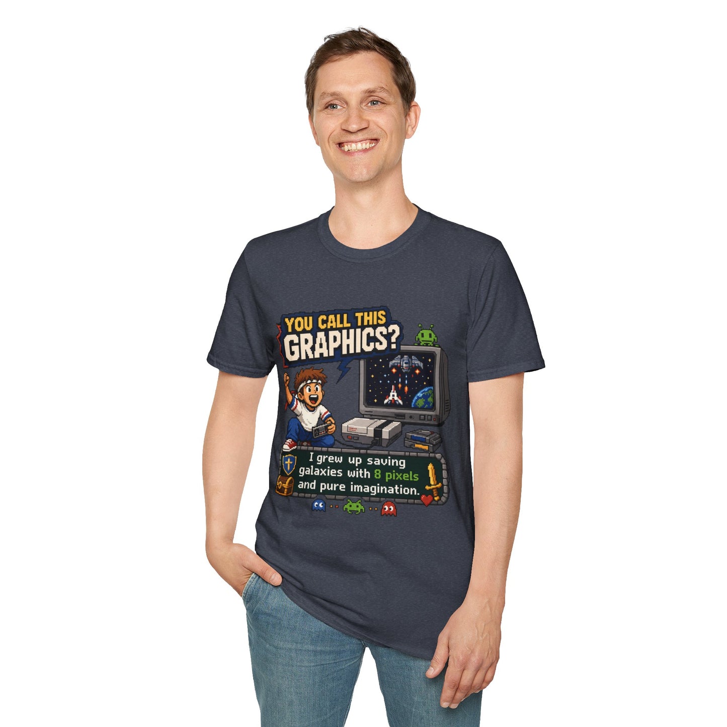 T-Shirt — "You Call This Graphics?" Retro Gamer Vintage Video Game Tee