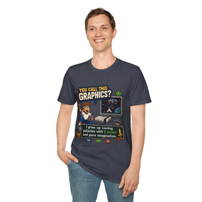 T-Shirt — "You Call This Graphics?" Retro Gamer Vintage Video Game Tee