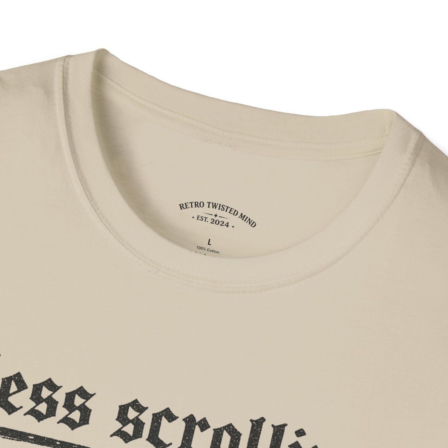 T-Shirt — "Less Scrolling, More Strolling" Dog Graphic Tee