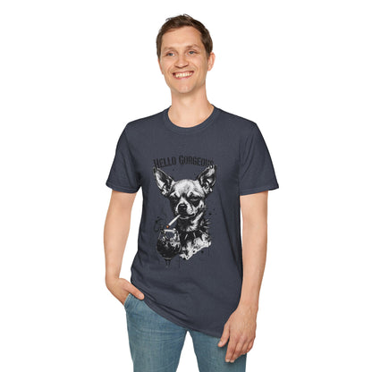 Chihuahua 'Hello Gorgeous' Tee - Cute Dog Graphic T-Shirt