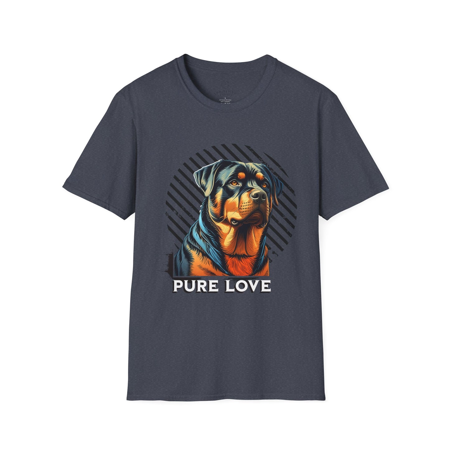 Pure Love Rottweiler Unisex Softstyle T-Shirt - Dog Lover Gift