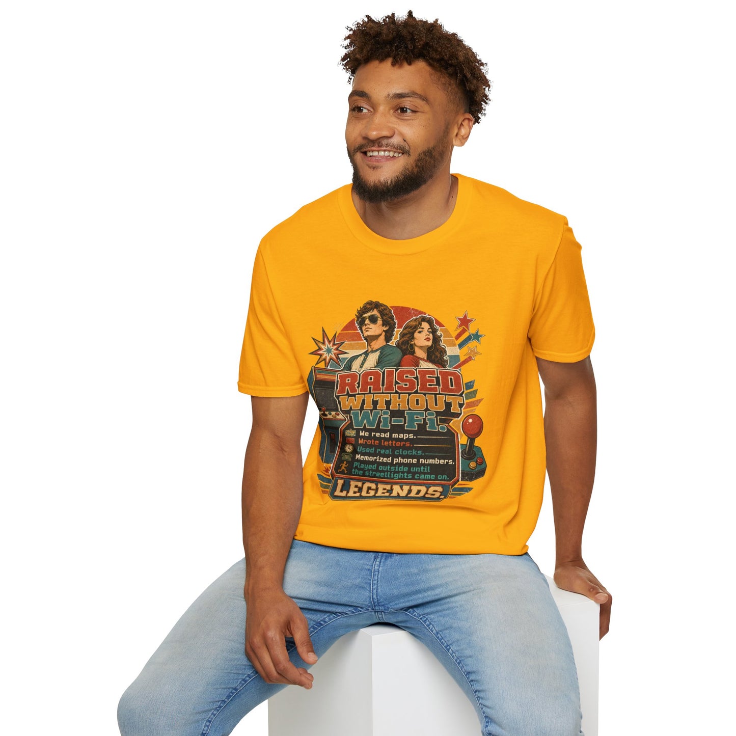 Raised Without Wi‑Fi T-Shirt — Retro 'Legends' Vintage Graphic Tee