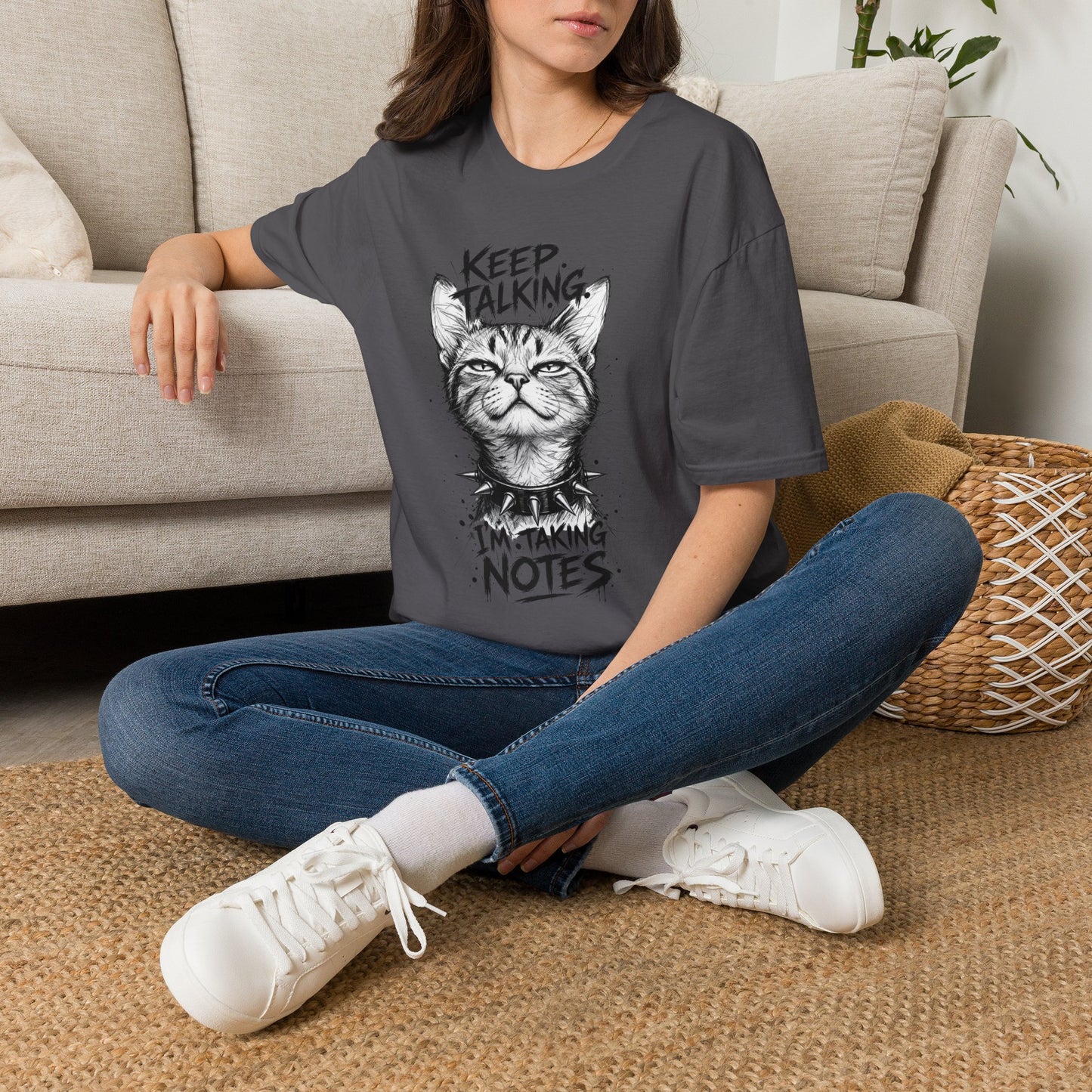 Keep Talking I'm Taking Notes Cat T‑Shirt