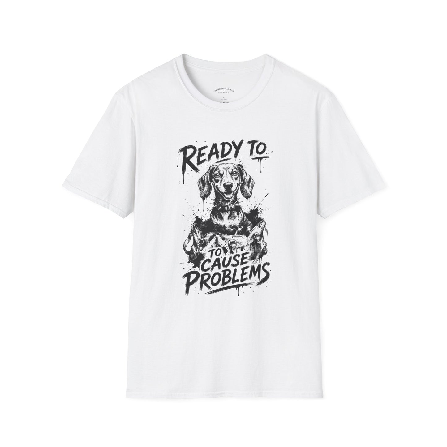 Ready To Cause Problems Dog T-Shirt — Funny Dachshund Graphic Tee