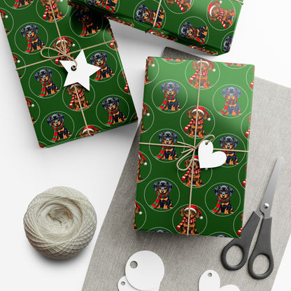 Christmas Dachshund Gift Wrap Paper — Cute Sausage Dog Holiday Wrapping Sheets
