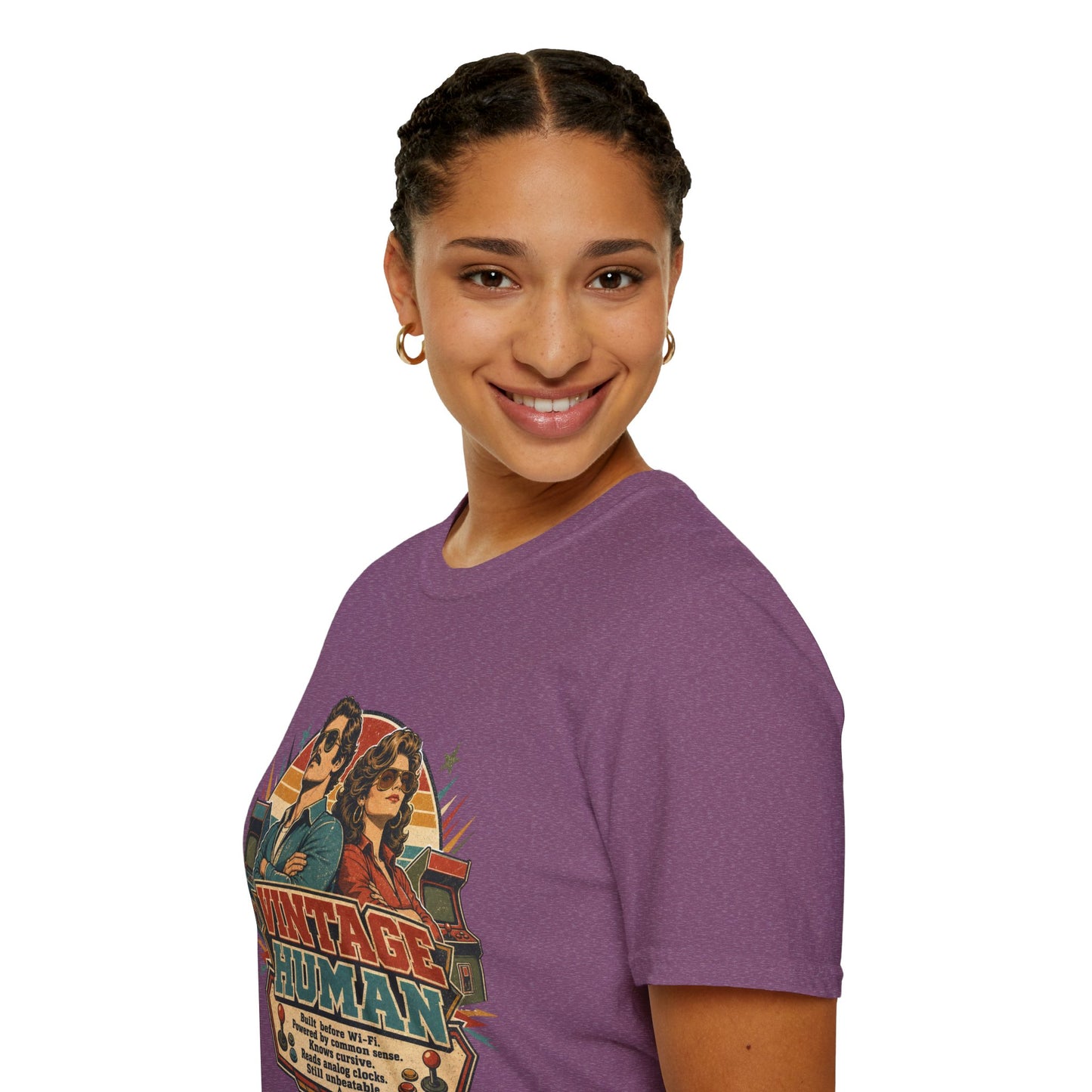 Vintage Human T-Shirt — Retro 70s Duo Graphic Tee