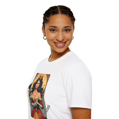 Queen of Spiders Unisex Softstyle T-Shirt - Bold Graphic Tee for Fans of Fantasy & Mythology,queen,girl