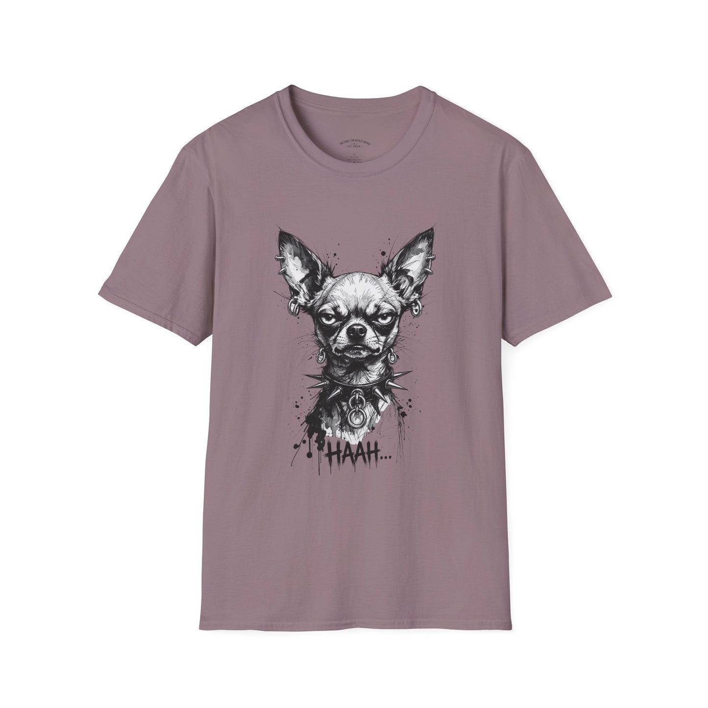 Chihuahua Portrait T‑Shirt — Expressive Black & White Dog Art Tee