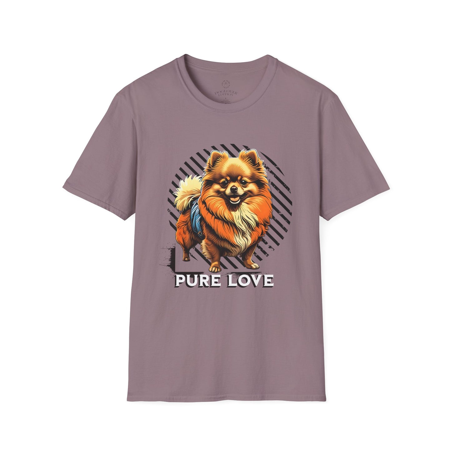 Unisex Softstyle T-Shirt - 'Pure Love' Pomeranian Print