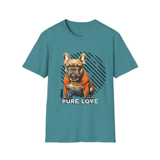 Pure Love French Bulldog Unisex Softstyle T-Shirt