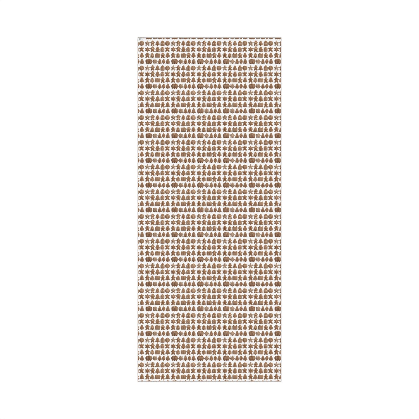 Gingerbread Pattern Gift Wrap Paper — Holiday Wrapping Sheets (Christmas Cookie Design)