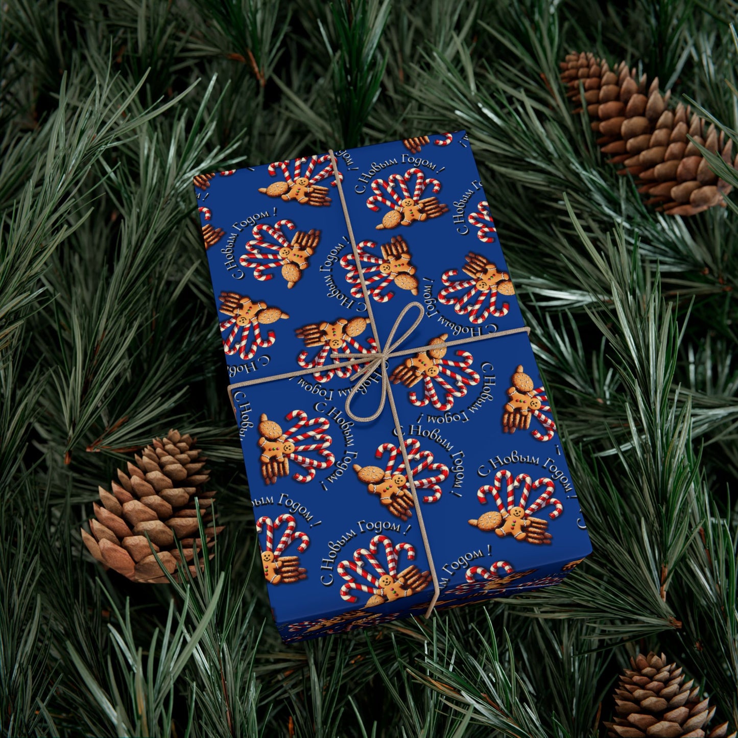 Firework Pattern Gift Wrap Paper — Festive Blue Wrapping Sheets for Celebrations