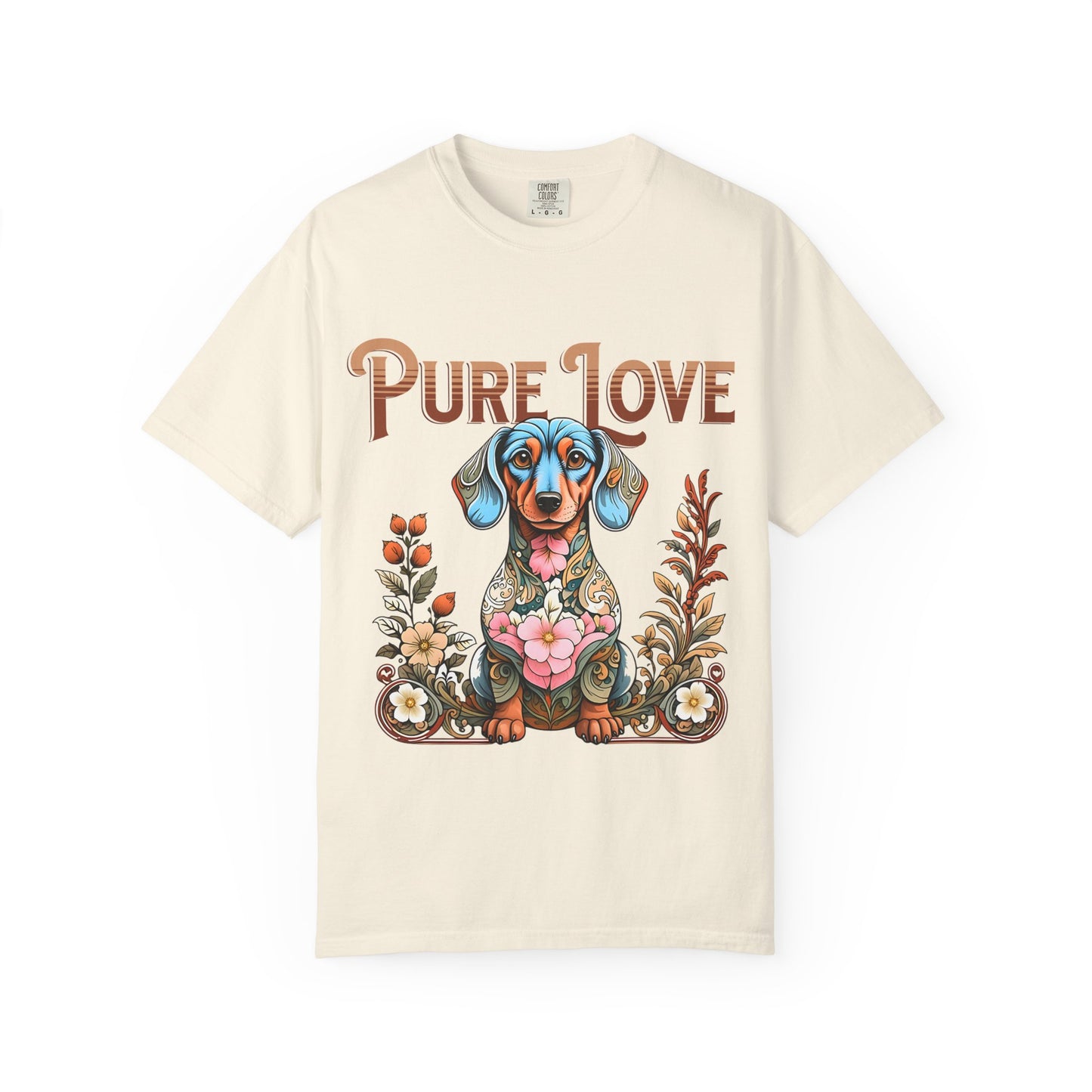 Cute Dachshund 'Pure Love' Unisex T-shirt - Perfect for Dog Lovers