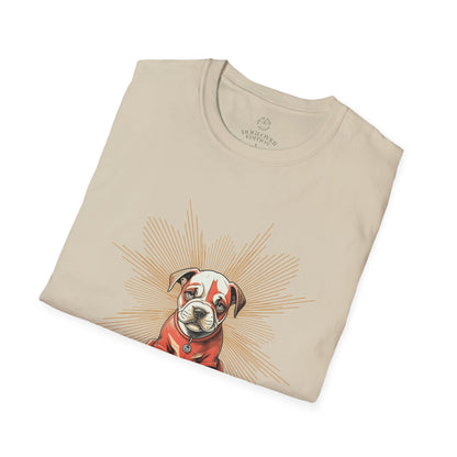 Golden Heart Dog Art Unisex T-Shirt, Animal Lover Gift, Pet Enthusiast Tee, Casual Wear, Birthday Gift, Cute Dog T-Shirt
