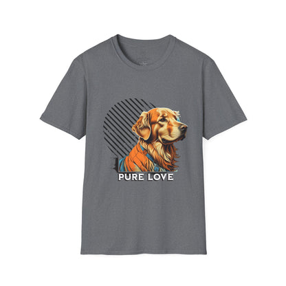 Pure Love Golden Retriever T-Shirt – Unisex Softstyle Tee for Dog Lovers