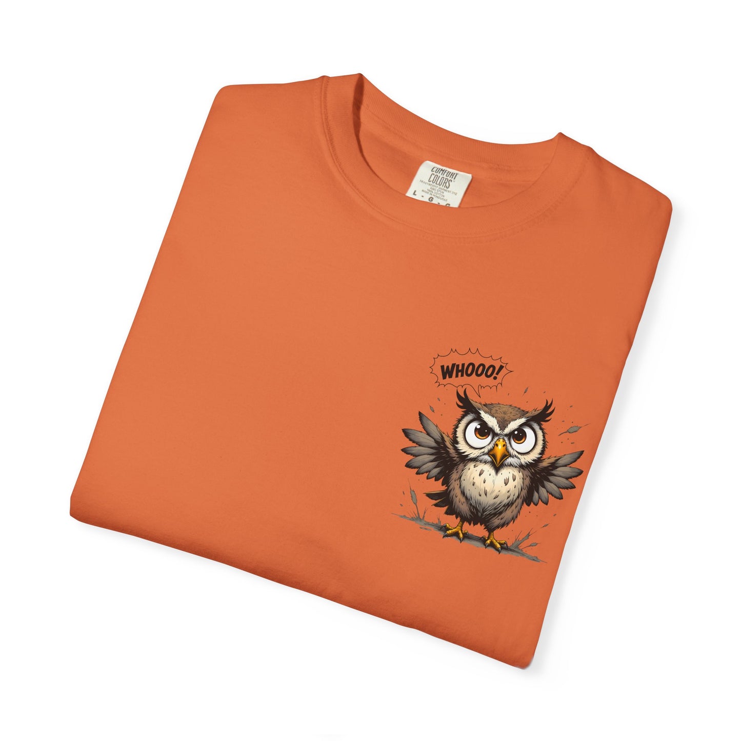 Witty Owl Graphic Tee — "Whooo?" Cute Cartoon Owl T-Shirt