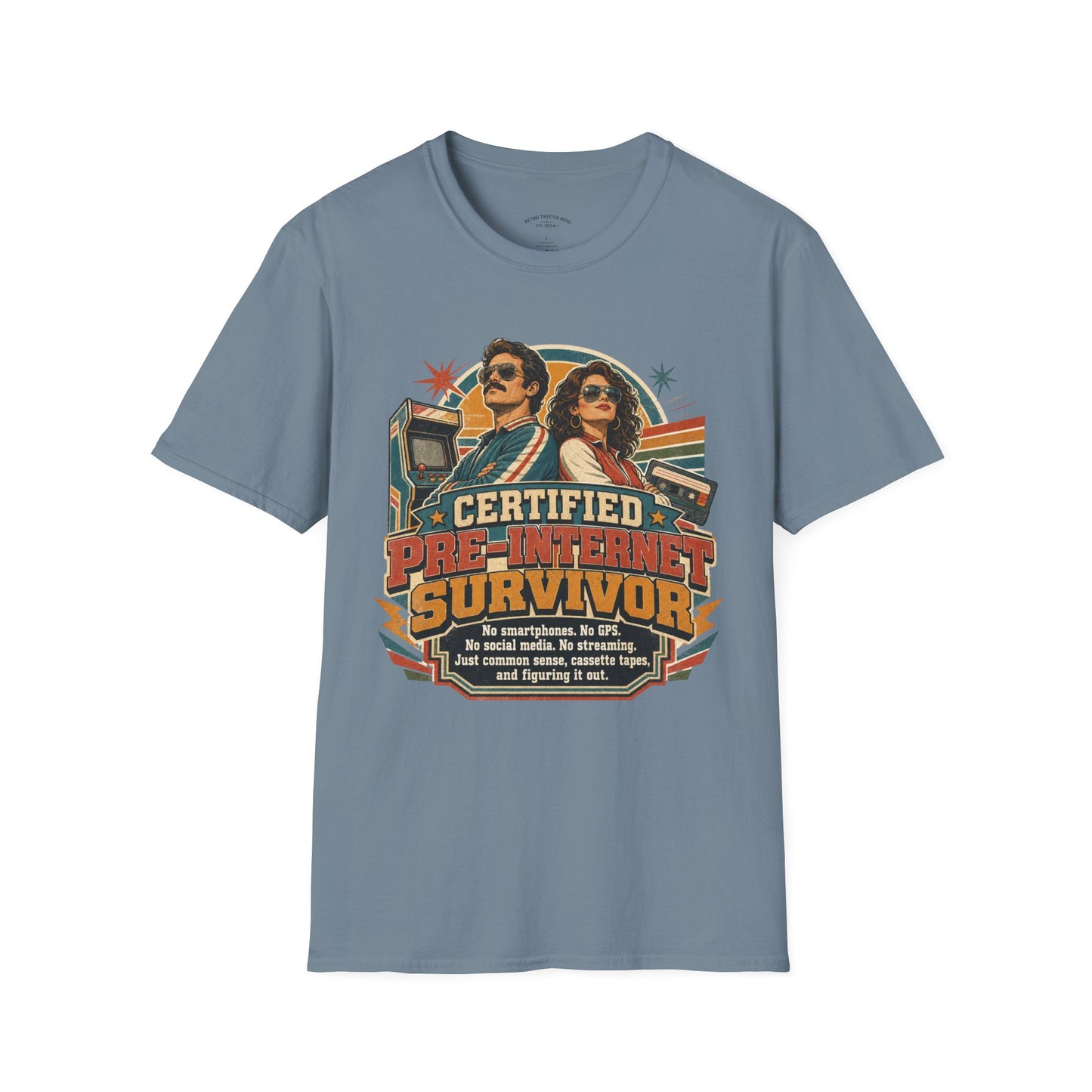 Certified Pre-Pandemic Survivor T-Shirt — Retro 70s Vintage Graphic