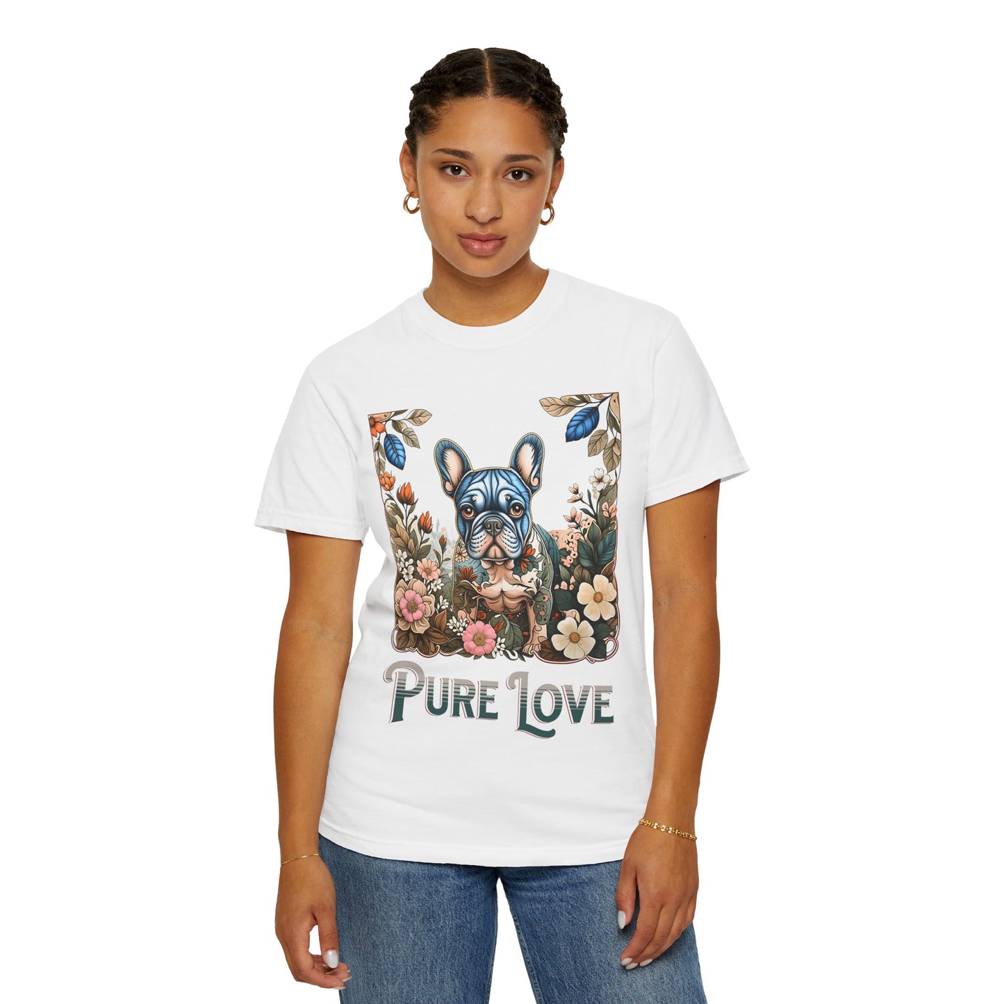 Pure Love Unisex Garment-Dyed T-Shirt - Perfect for Dog Lovers