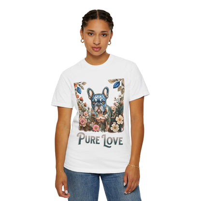 Pure Love Unisex Garment-Dyed T-Shirt - Perfect for Dog Lovers