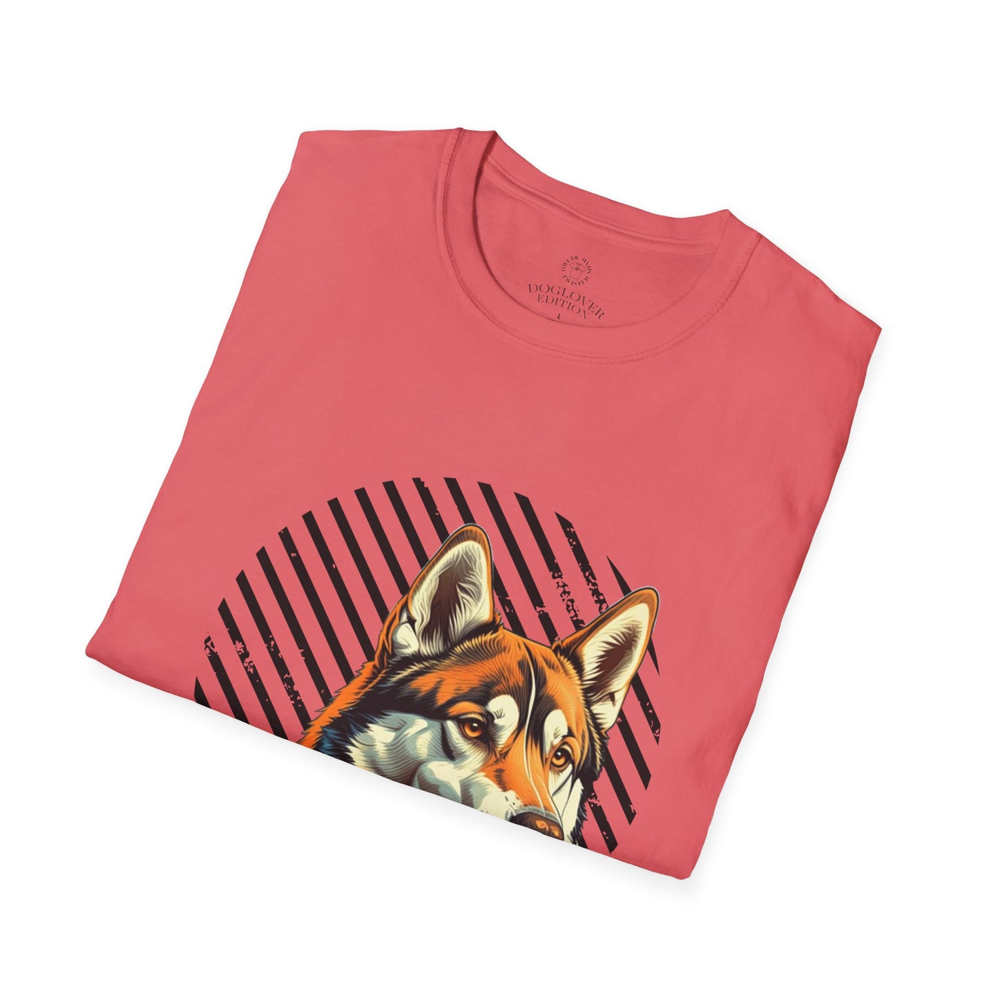 Pure Love Unisex Softstyle T-Shirt - Orange Dog Design
