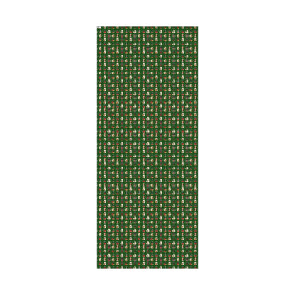 Christmas Dog Pattern Gift Wrap Paper – Green Holiday Puppy Wrapping Sheets