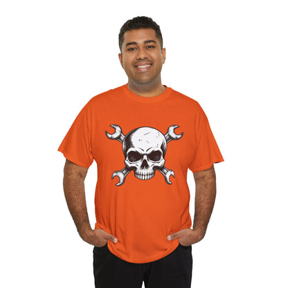 Mechanic Skull Tee — Wrench Crossbones Graphic T-Shirt