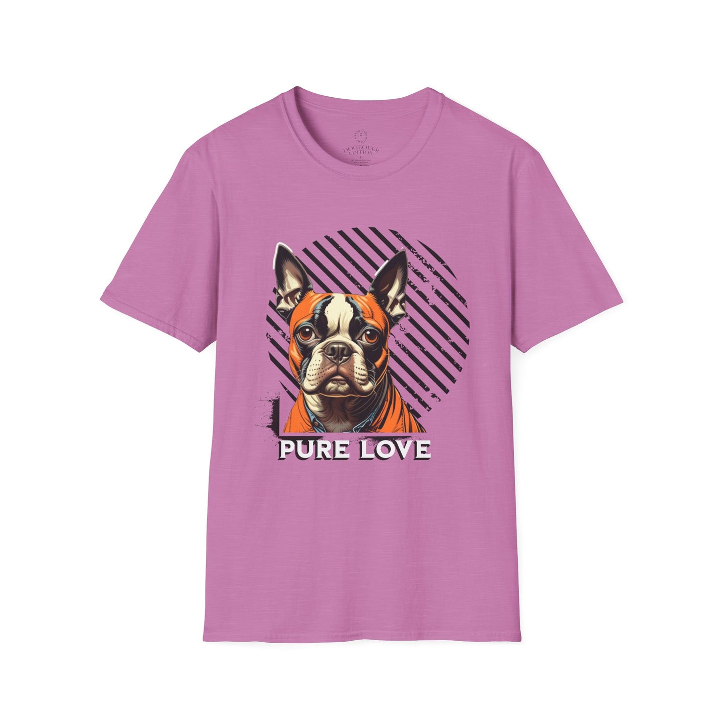 Pure Love French Bulldog T-Shirt | Unisex Softstyle Tee for Dog Lovers