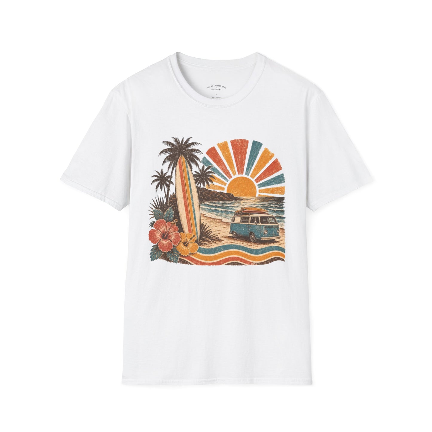 Retro Surf Sunset T-Shirt