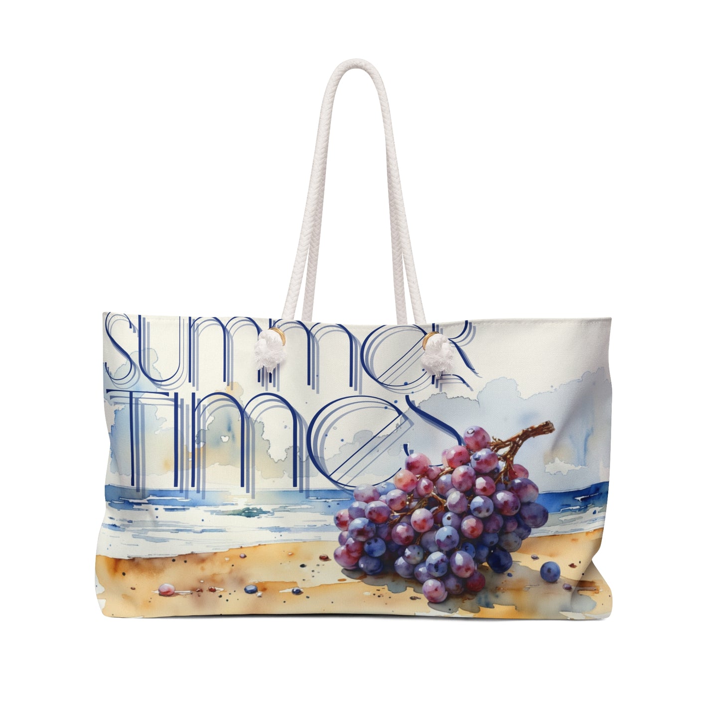 Summer Vibes Weekender Bag - Perfect for Beach Trips and Getaways, grape, beach bag