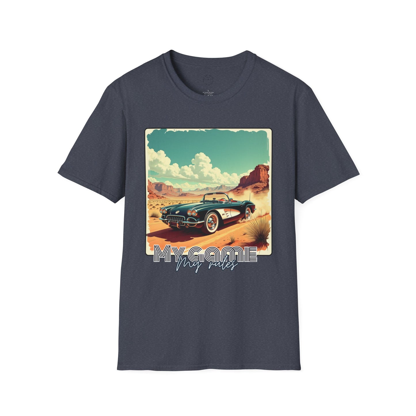 Vintage Car Graphic Unisex Softstyle T-Shirt - Perfect for Road Trip Lovers ,sport,car