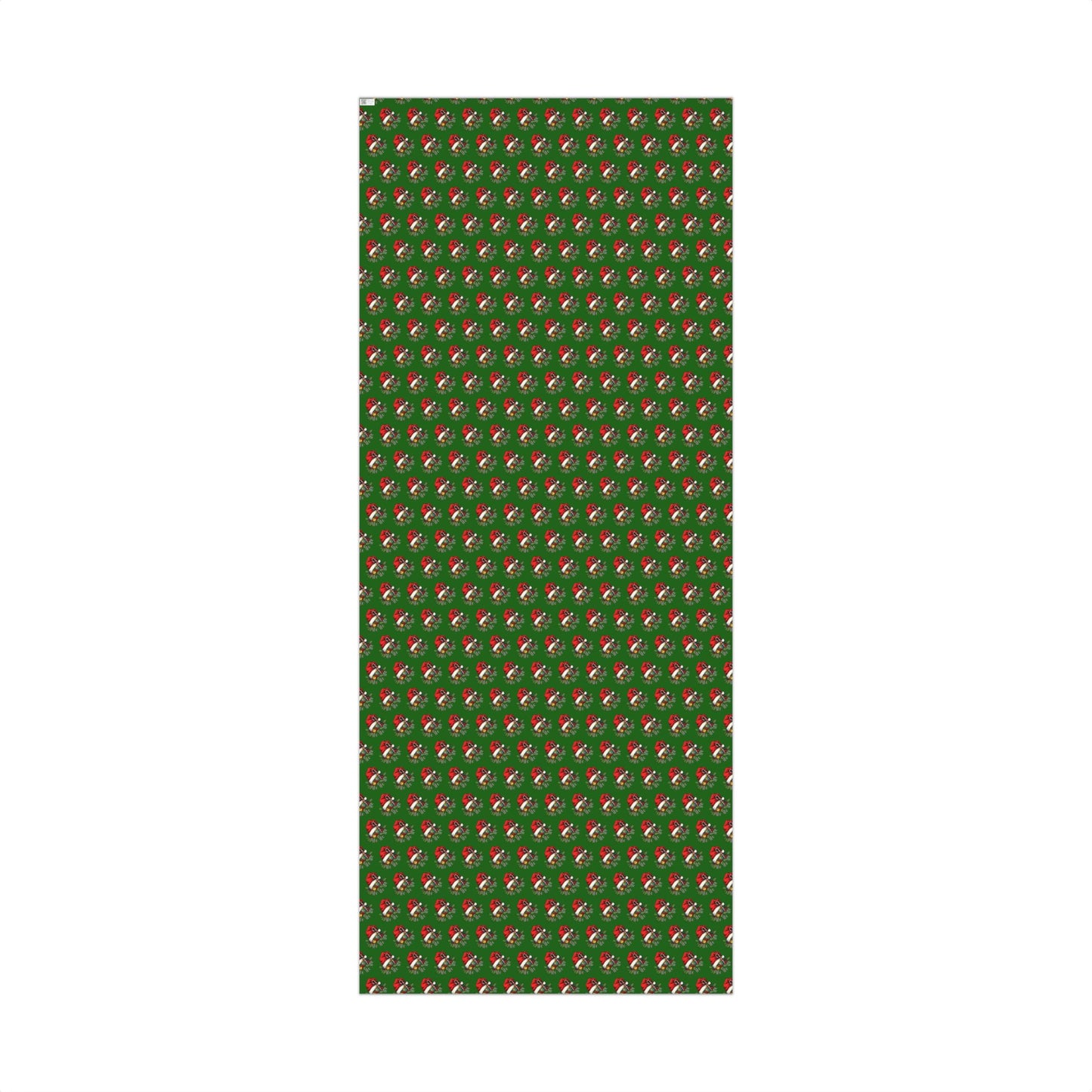 Christmas Santa Wreath Gift Wrap Paper — Festive Green Holiday Wrapping Sheets