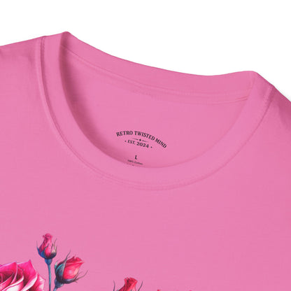 Floral Heart Open Unisex Softstyle T-Shirt.twisted.love