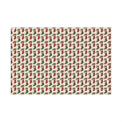 Christmas Stocking Gift Wrap Paper – Festive Holiday Wrapping Sheets