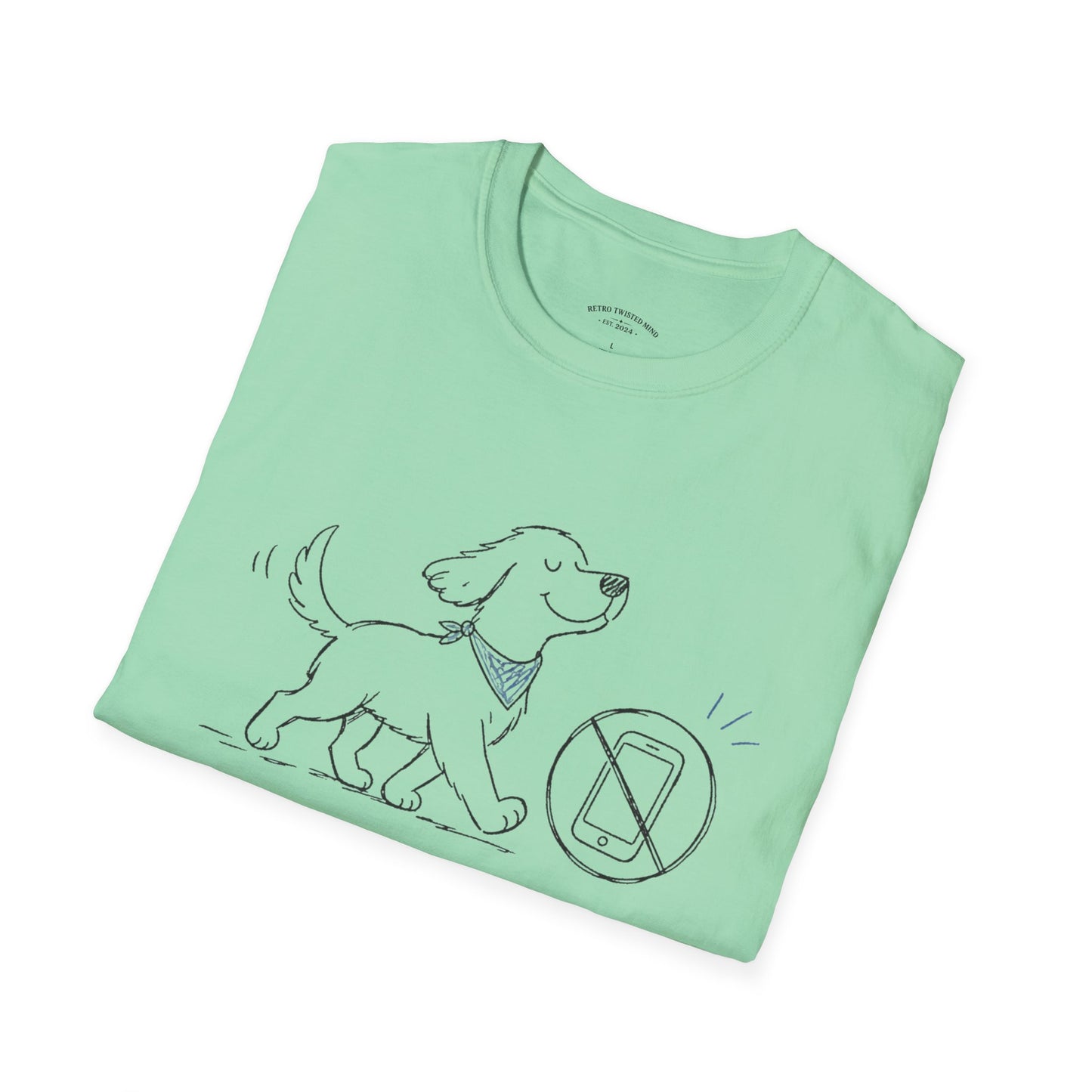 Less Scrolling, More Strolling Dog T-Shirt