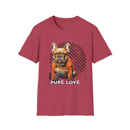 Pure Love French Bulldog Unisex Softstyle T-Shirt