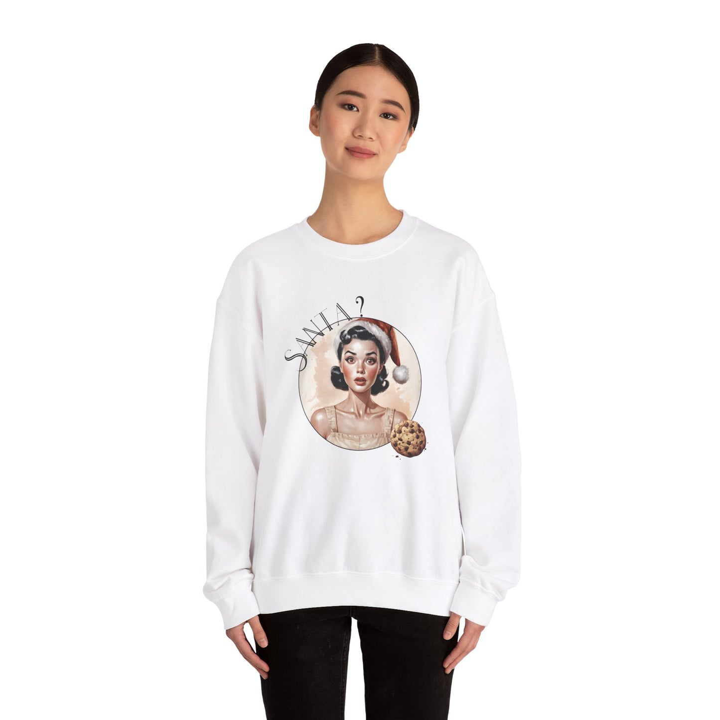 Funny Cookie Lover Sweatshirt - Retro Design - Santa? Christmas
