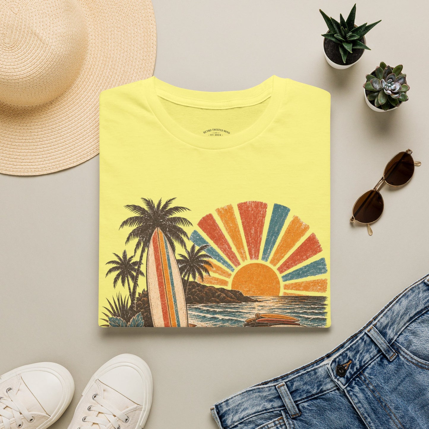 Retro Surf Sunset T-Shirt