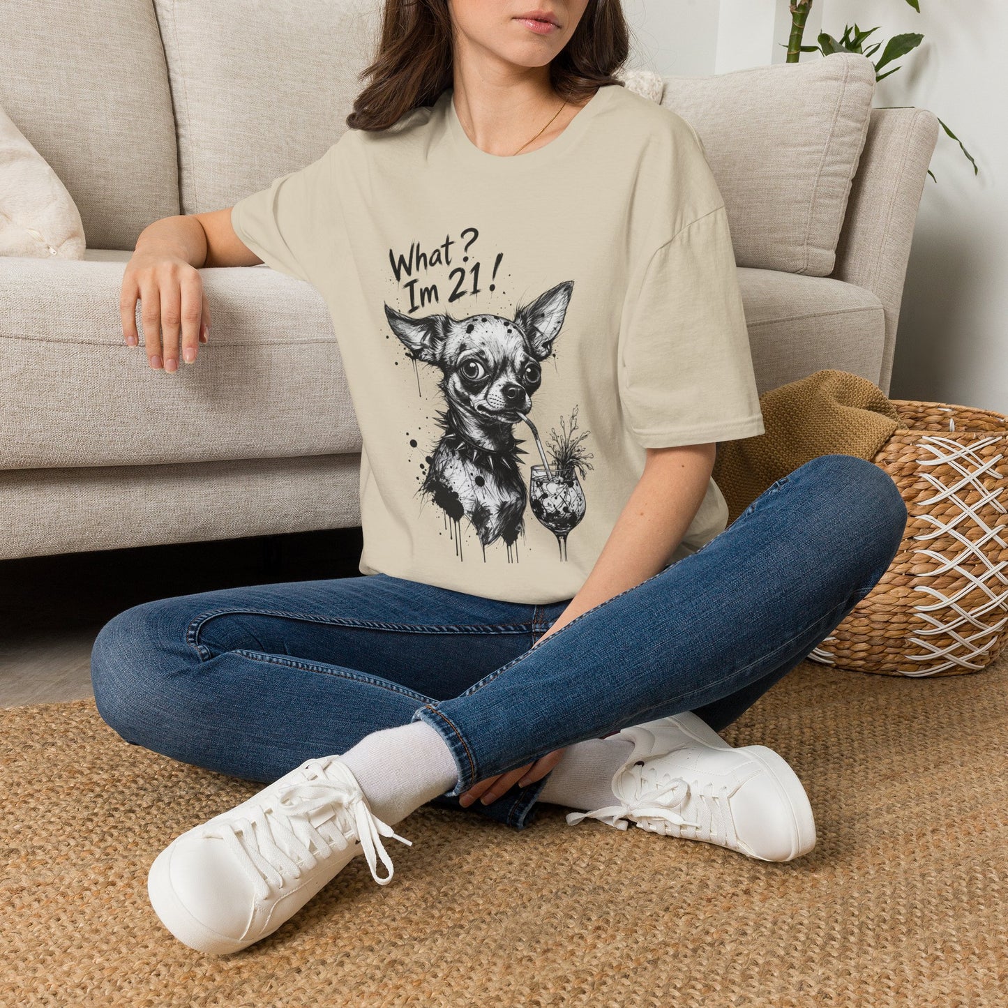 T‑Shirt — 'What? I'm 21!' Funny Chihuahua Birthday Tee