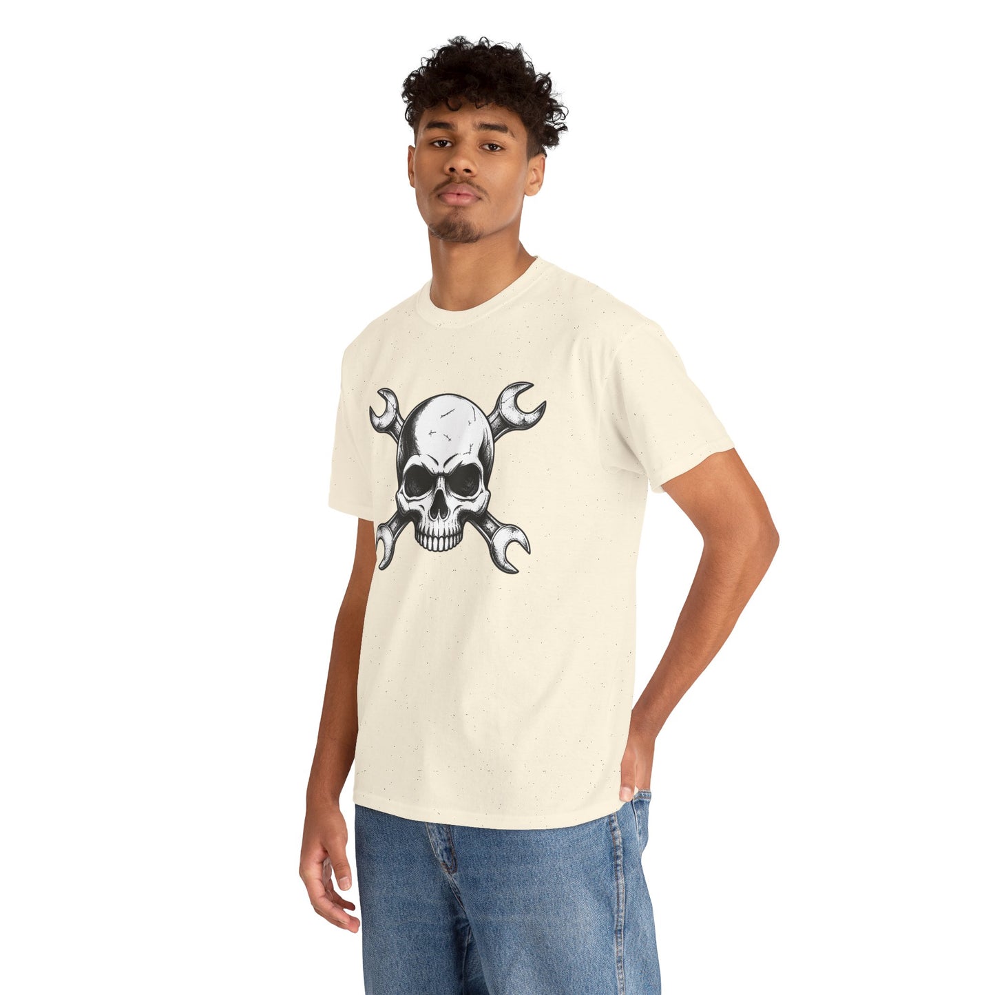 Mechanic Skull Tee — Wrench Crossbones Graphic T-Shirt