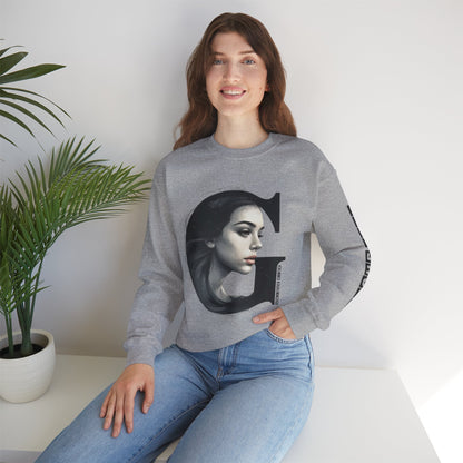 Letter G, Stylish Artistic Sweatshirt, Trendy Crewneck, Graphic Sweater, Cozy Unisex Top, Unique Gift for Art Lovers, Everyday Comfort