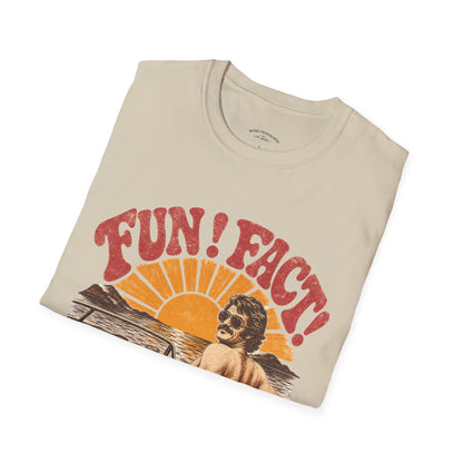 Retro 'FUN! FACT!' Surf Tee — Vintage Sunset Beach Graphic T-Shirt