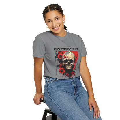 Edgy Skull Graphic T-Shirt - Unique Casual Wear, Unisex Streetwear, Gift for Music Lovers, Halloween Costume, Forever Quote Tee