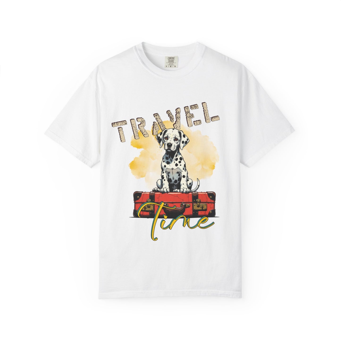 Travel Time Dog T-Shirt, Unisex Graphic Tee, Pet Lover's Gift, Vacation Shirt, Travel Enthusiast Apparel