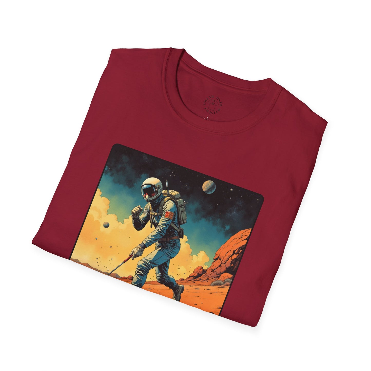 Vintage Space Explorer T-Shirt - 'My Game My Rules' golf, moon,sport