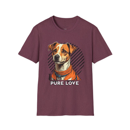 Pure Love Dog Graphic T-Shirt, Unisex Tee for Pet Lovers, Cute Canine Shirt, Gift for Dog Owners, Animal Rescue Apparel