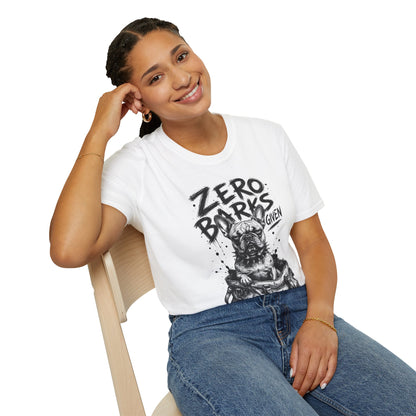 Zero Barks Given Bulldog T-Shirt — Funny Dog Lover Tee