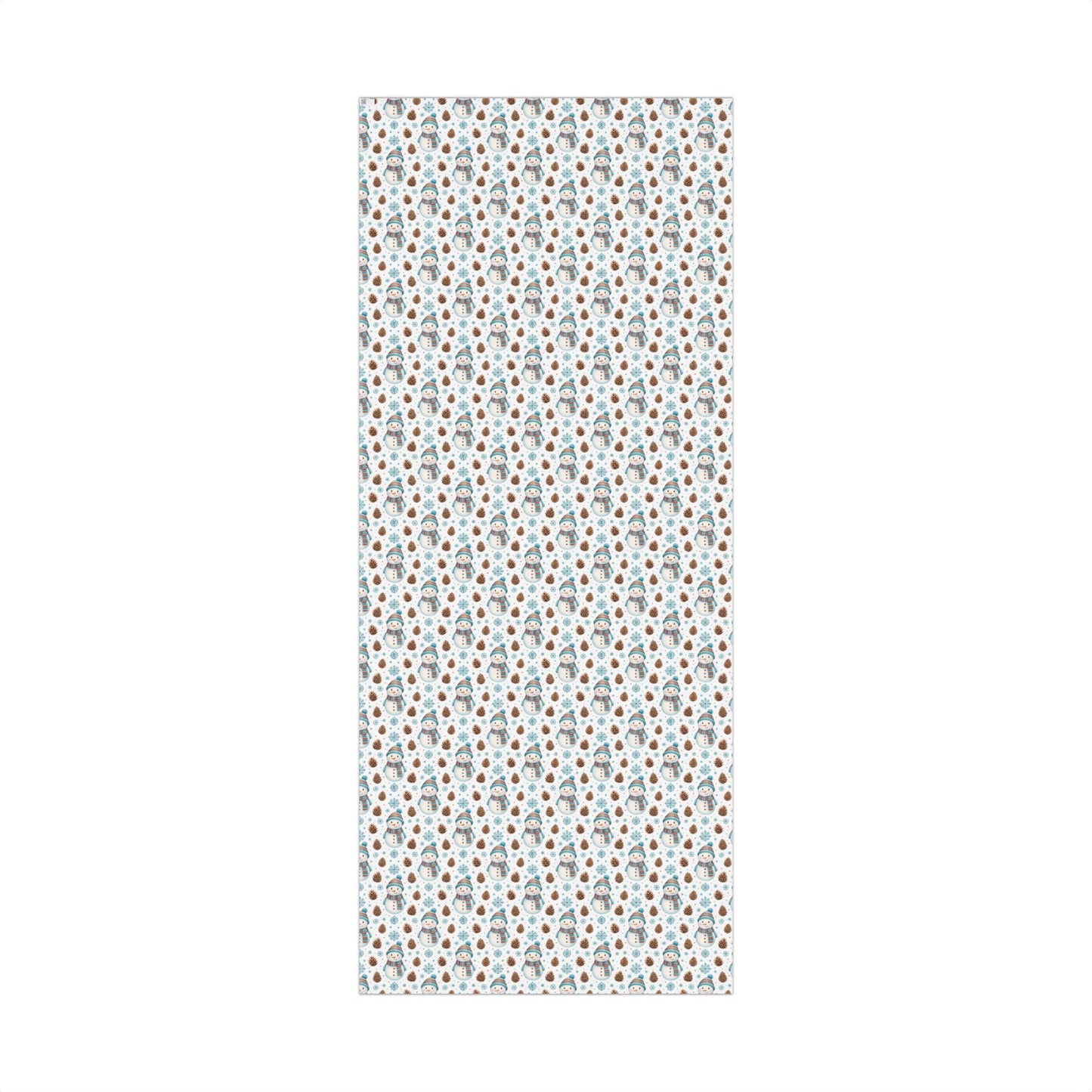 Snowman Holiday Wrapping Paper — Cute Snowman, Pinecone & Snowflake Gift Wrap