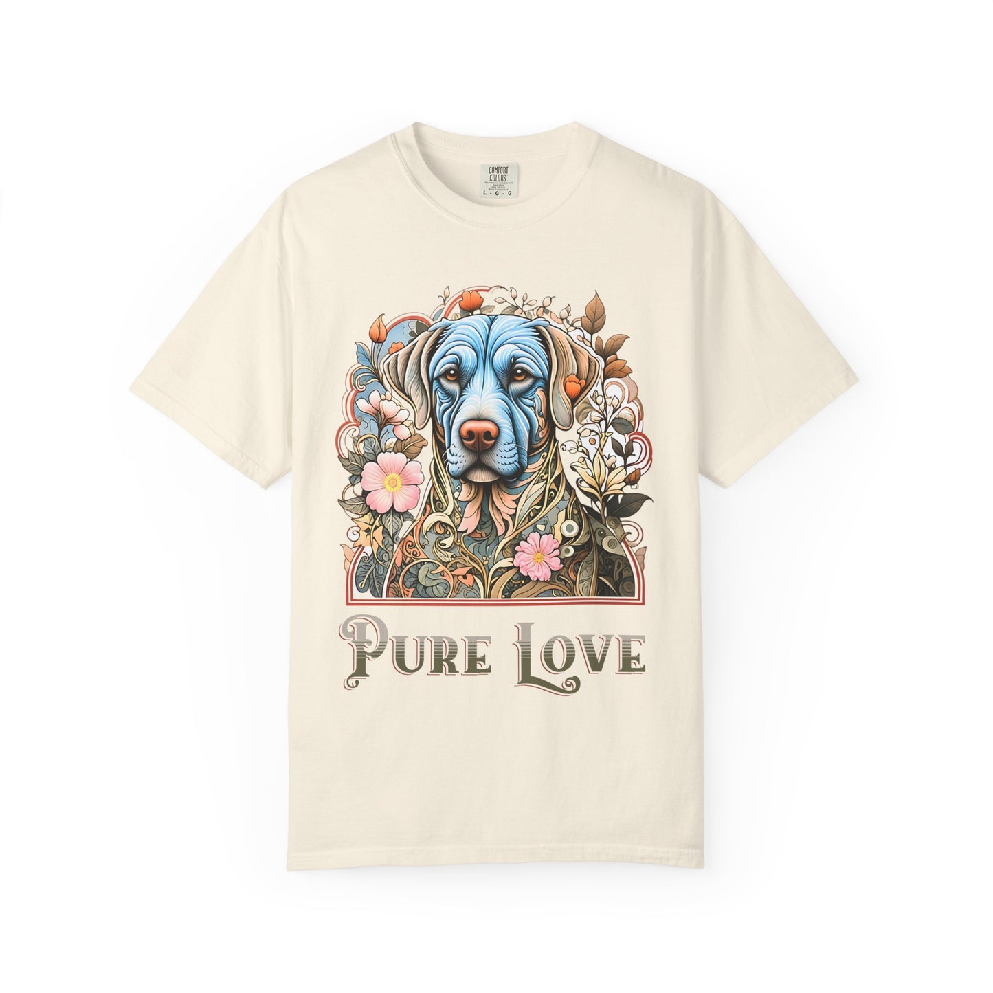 Pure Love Dog T-Shirt - Unisex Garment-Dyed Tee for Pet Lovers