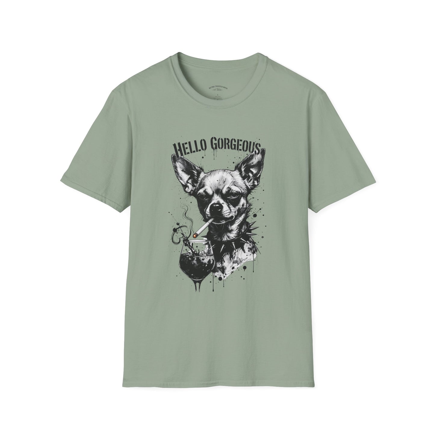 Chihuahua 'Hello Gorgeous' Tee - Cute Dog Graphic T-Shirt