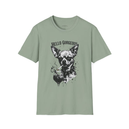 Chihuahua 'Hello Gorgeous' Tee - Cute Dog Graphic T-Shirt